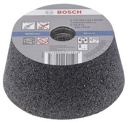 Brusný hrnec, kónický - kámen/beton 90-110x55 mm, zrnitost 24 Bosch