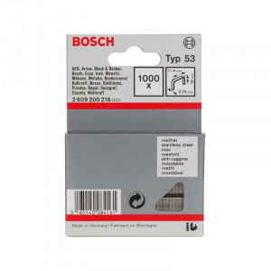Sponky do sponkovačky z tenkého drátu, typ 53, 11,4x0,74x6 mm  Bosch
