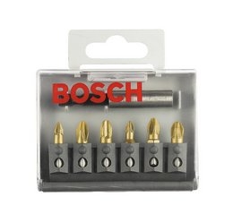 Šroubovací bit, 7 dílná sada 25 mm Bosch Max Grip (smíšená) 2 607 001 936